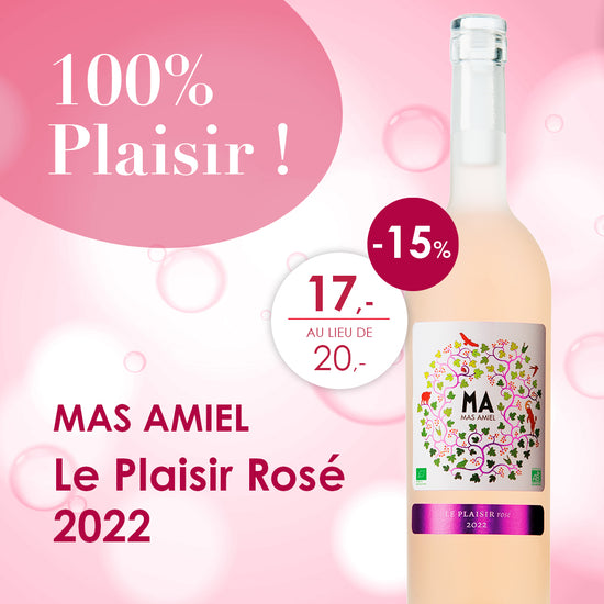 100% Plaisir : Mas Amiel Le Plaisir rosé 2022 à -15%